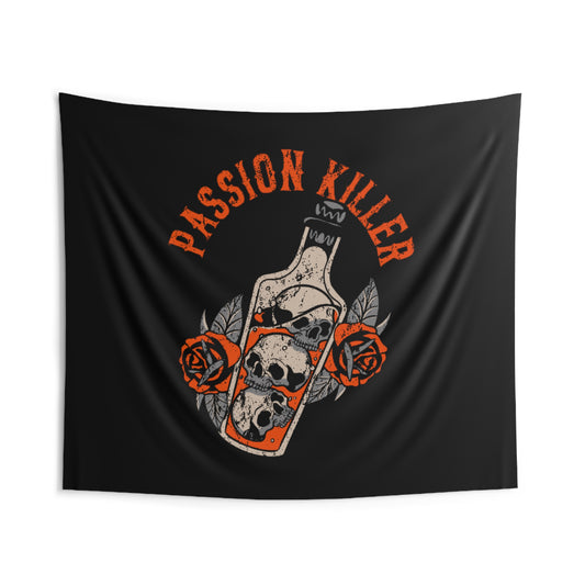 Passion Killer Wall Tapestry - Gothic Decor for Home & Parties